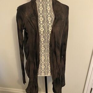 All Saints cardigan Brown Sheer Open Cardigan
